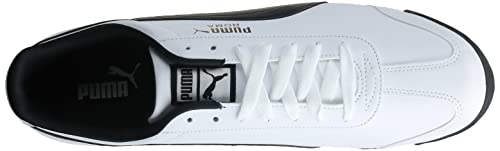 PUMA Men's Roma Basic Fashion Sneaker, White/Black Leather - 13 D(M) US