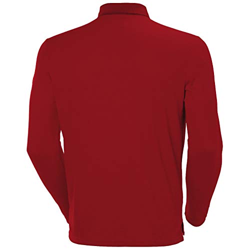 Brosloth Men's Long Sleeve Polo Shirt Classic Regular Fit Casual Shirt with Right Chest Pocket Sport Shirt Wine Red X-Large