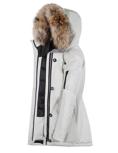 HSNW Women Winter Jacket Girls Winter Coats Ski Jacket Women White Snow Jacket Waterproof& Windproof