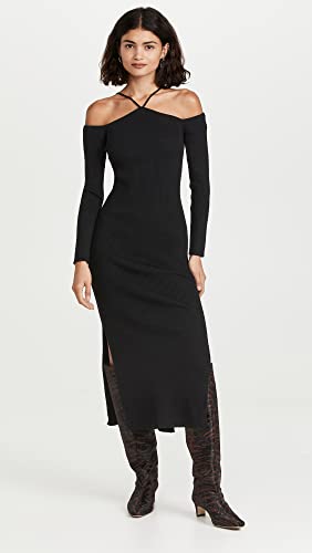 Line & Dot Women's Amanda Sweater Dress, Black, L