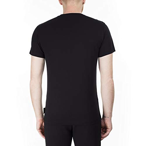 Versace Jeans Couture Men's Black Gold Logo Short Sleeve T-Shirt (L)