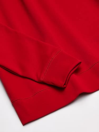 Nautica Men's 1/4 Zip Pieced Fleece Sweatshirt, red, X-Large