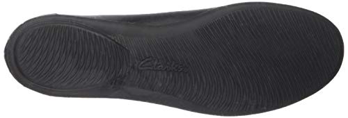 Clarks Women's Gracelin Lola Ballet Flat, Black Leather/Synthetic Combo, 8 Medium US
