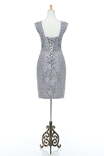 Dannifore Women's 2 Pieces Lace Mother of The Bride Dress with Jacket Chiffon Formal Evening Dresses 24W Rust Red