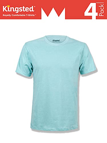 Kingsted Men's T-Shirts Pack - Royally Comfortable - Soft & Smooth - Premium Plain Fabric - Well Crafted - Crew Neck - Assorted Multipack (Favorites, X-Large)