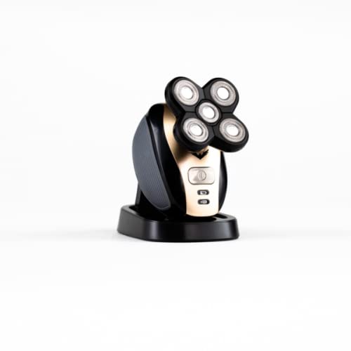 The FlexSeries Electric Head Hair Shaver - FREEDOM GROOMING - Ultimate Mens Cordless Rechargeable Wet/Dry Skull & Bald Head Waterproof Razor with Rotary Blades, Clippers, Nose Trimmer, Brush, Massager