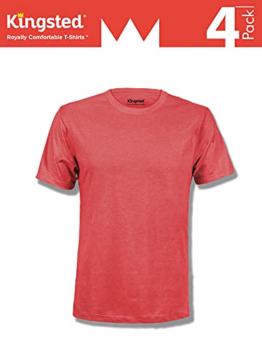 Kingsted Men's T-Shirts Pack - Royally Comfortable - Soft & Smooth - Premium Plain Fabric - Well Crafted - Crew Neck - Assorted Multipack (Favorites, X-Large)