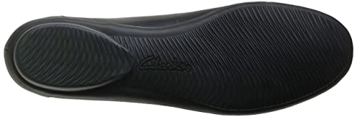 Clarks Women's Gracelin Lola Ballet Flat, Black Leather/Synthetic Combo, 8 Medium US