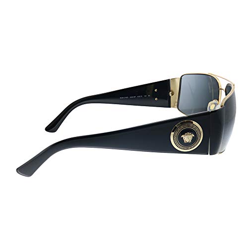 Versace VE 2163 100287 Gold Metal Aviator Sunglasses Grey Lens
