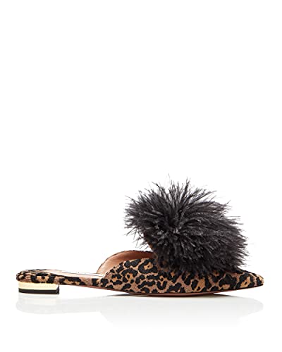 Aquazzura, Boudoir Flat Mule, 11, Natural