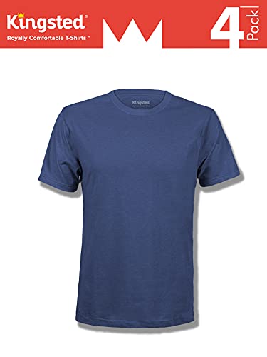 Kingsted Men's T-Shirts Pack - Royally Comfortable - Soft & Smooth - Premium Plain Fabric - Well Crafted - Crew Neck - Assorted Multipack (Favorites, X-Large)