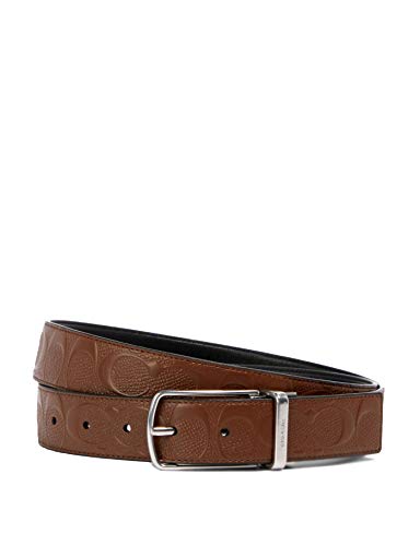 Coach Men's Skinny Buckle Cut-To-Size Reversible Dress Belt, 32mm