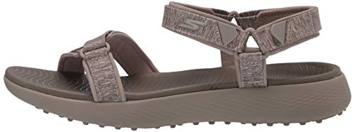 Skechers Women's 600 Spikeless Golf Sandals Shoe, Taupe, 8 M US
