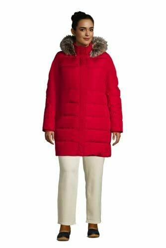 Lands' End Womens Down Winter Coat Rich Red Plus 2x