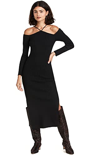 Line & Dot Women's Amanda Sweater Dress, Black, L