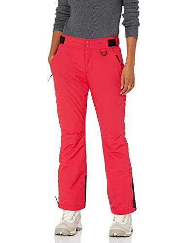 Amazon Essentials Women's Water Resistant Full Length Insulated Snow Pants, Red, X-Small