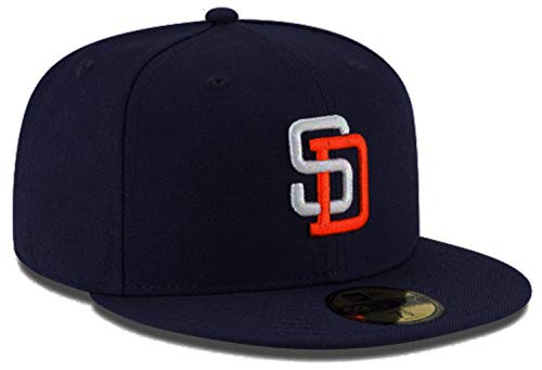New Era Authentic MLB San Diego Padres Navy 1991 Cooperstown Fitted Hat Cap 59Fifty (7 1/8)