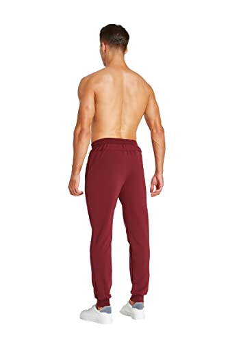 Tansozer Mens Sweatpants Joggers for Men Workout Sweats Jogging Pants Men Running Track Pants Training Sports Pants Athletic Joggers Red S