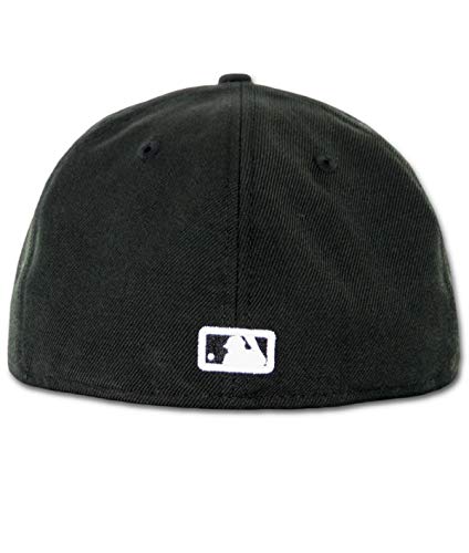 New Era 59Fifty Hat MLB Basic Atlanta Braves Black/White Fitted Baseball Cap (7 1/4)