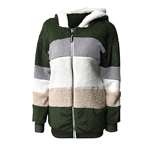 Lovor Women's Winter Short Warm Down Jacket Waterproof Oversized Puffer Quilted Coat Trimmed Hooded Fur Collar Jacket Coat Army Green