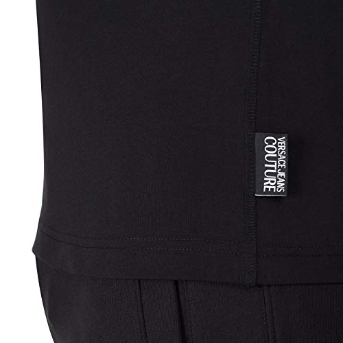 Versace Jeans Couture Men's Black Gold Logo Short Sleeve T-Shirt (L)