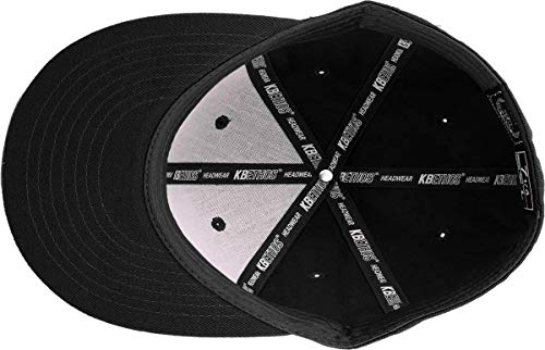 KBETHOS KNW-2364 BLK (8) The Real Original Fitted Flat-Bill Hats True-Fit, 9 Sizes & 20 Colors