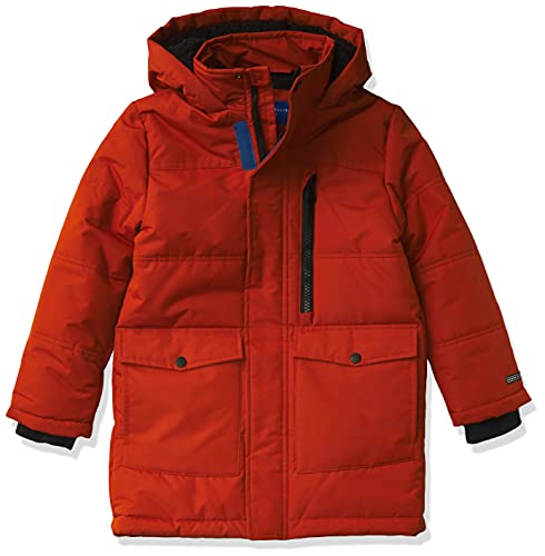 Perry Ellis Boys' Big Poly Taslon Stadium Jacket, Cinnamon Stick, 8