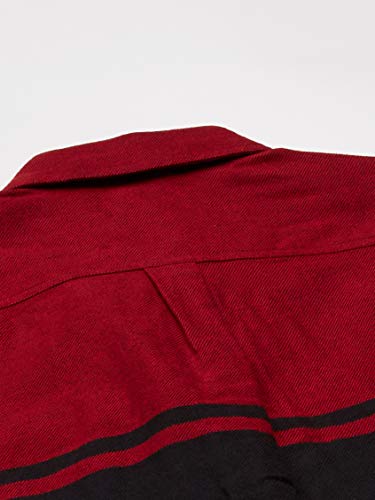 Chaps Men's Classic Fit Long Sleeve Performance Flannel Shirt, Park Avenue Red Multi, M