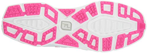 FootJoy Women's Pro|SL Boa Previous Season Style Golf Shoes, White/Silver/Rose, 8 M US