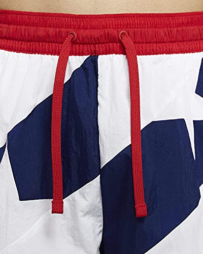 Nike Dri-Fit Throwback Men's Basketball Athletic Shorts American Flag, Blue Void/White/University Red/Blue Void, Medium