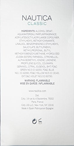 Nautica Classic for Men by Nautica 3.4 oz 100ml EDT Spray