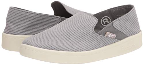 Reebok womens Cotton & Corn Slip on Walking Shoe, Spacer Grey/Chalk/White, 7 US