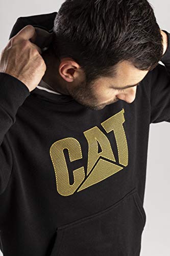 Caterpillar Men's Trademark Lined Hoodie Sweater, Black, XL