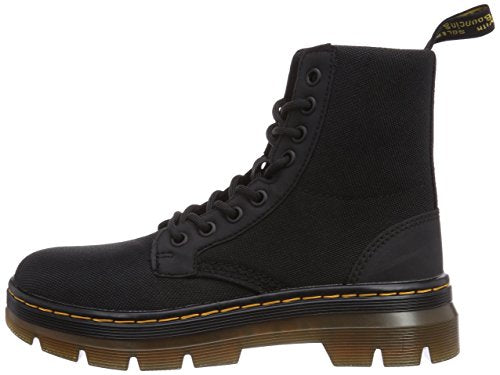 Dr. Martens Men's Combs Combat Boot, Black Extra Tough Poly+Rubbery,Womens 12/Mens 11