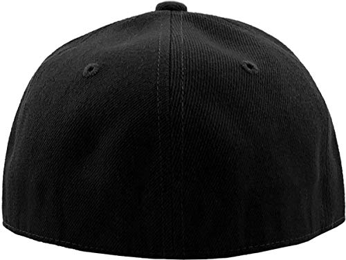 KBETHOS KNW-2364 BLK (8) The Real Original Fitted Flat-Bill Hats True-Fit, 9 Sizes & 20 Colors