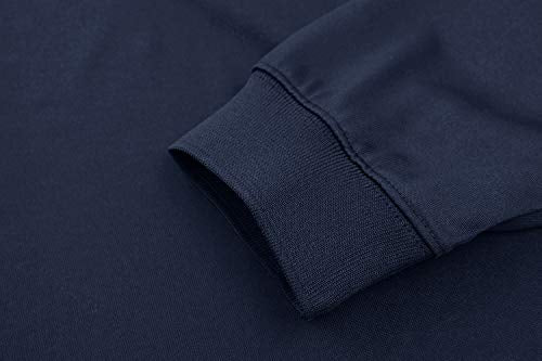 TACVASEN Men's Hiking Shirts 3 Buttons Quick Dry Performance Polo Long Sleeve Top T-Shirt Brown, M