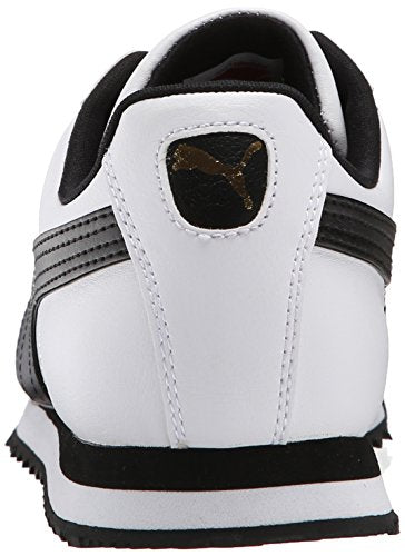 PUMA Men's Roma Basic Fashion Sneaker, White/Black Leather - 13 D(M) US