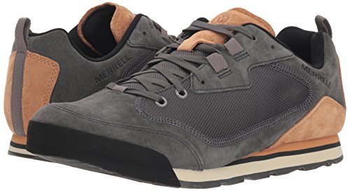 Merrell Men's Burnt Rock Travel Suede Hiking Shoe, Granite, 9 M US