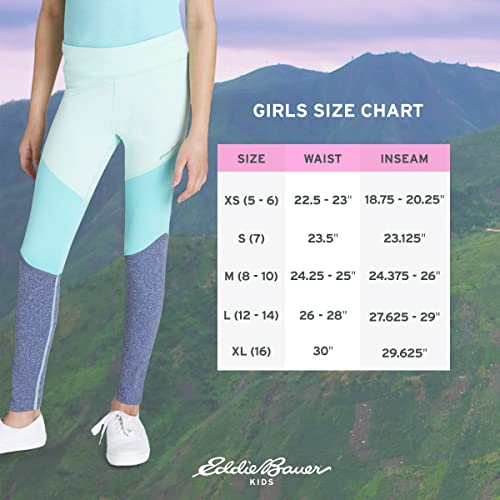 Eddie Bauer Girls Leggings - Stretch Yoga Pants | Aqua, Medium