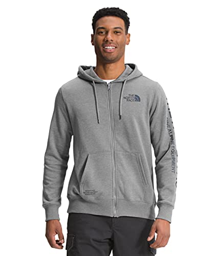 The North Face Men's Brand Proud Full Zip Hoodie, TNF Medium Grey Heather, XL