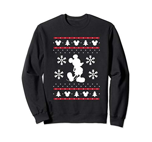 Disney Mickey Mouse Christmas Sweater Print Sweatshirt