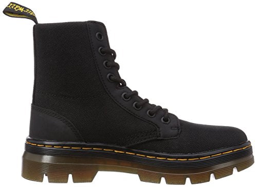Dr. Martens Men's Combs Combat Boot, Black Extra Tough Poly+Rubbery,Womens 12/Mens 11