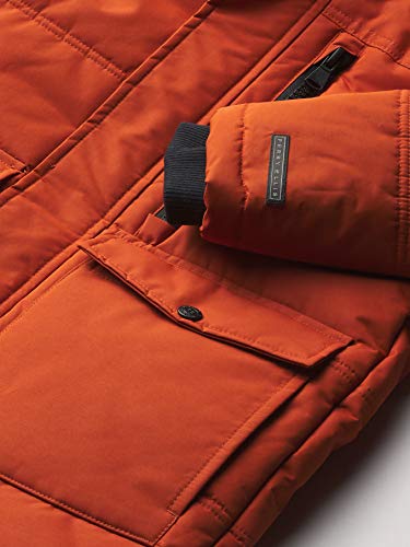 Perry Ellis Boys' Big Poly Taslon Stadium Jacket, Cinnamon Stick, 8