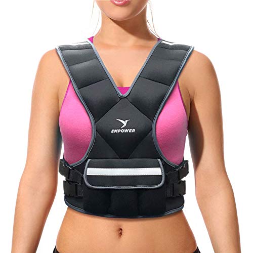 Empower Weighted Vest for Women - Workout Vest in 2 sizes: Fixed 8lbs or Adjustable 10-12-14-16lbs - Adds Resistance to Strength Training, Running, Walking & Cardio - Designed To Fit A Woman’s Body