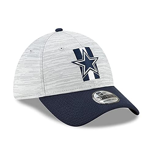 New Era Men's Gray/Navy Dallas Cowboys 2021 NFL Training Camp Official 39THIRTY Flex Hat