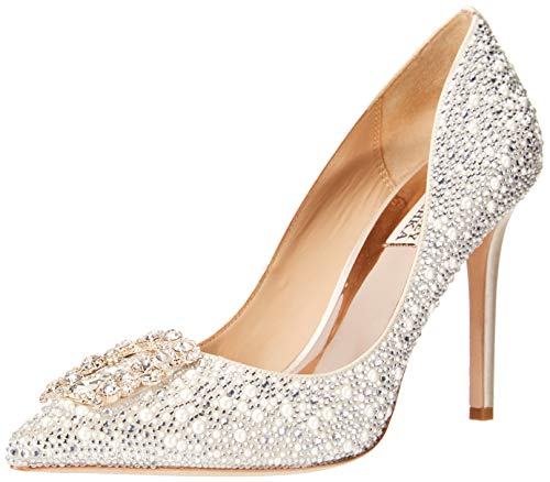 Badgley Mischka womens Cher Ii Pump, Ivory Satin, 5 US