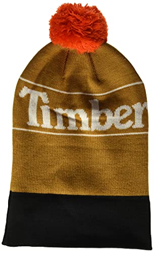 Timberland Men's Pom Cuffed Beanie, Wheat, One Size