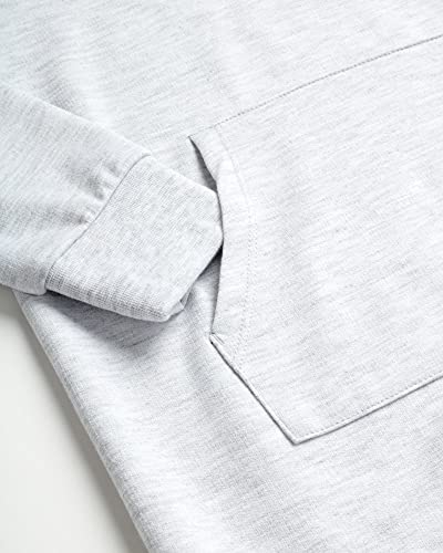 DKNY Girls' Dress - Casual Hoodie Sweatshirt Dress with Hood (Little Girl/Big Girl), Size 18/20, Light Heather Grey