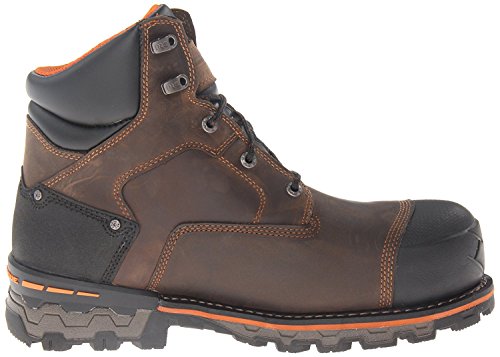 Timberland PRO Men's Boondock 6 Inch Composite Safety Toe Waterproof Industrial Work Boot, Brown Oiled Distressed, 15