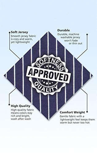 PajamaGram Classic Pajamas for Men - Cotton Mens PJs Set, Navy/White Stripe, XL